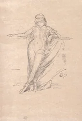 Kleine drapierte Figur, die sich lehnt, 1894