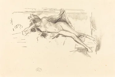 Nacktes Modell, liegend, 1893