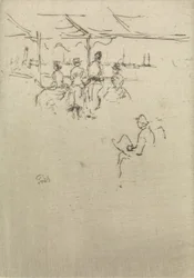 Ryde Pier, aus einer Serie von zwölf Radierungen mit dem Titel Die Marineparade, 1887