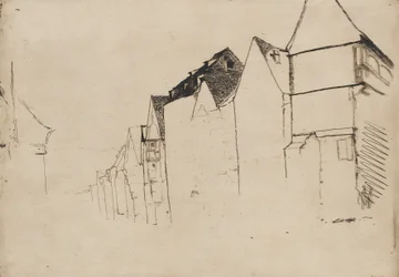 Skizze von Häusern, 1858