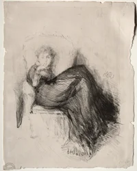 Studie - Maude sitzend, 1878