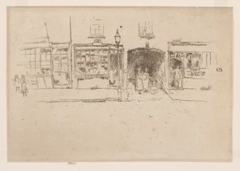 Der Friseursalon, Chelsea, ca. 1886-88 (Radierung; Tinte auf Papier)