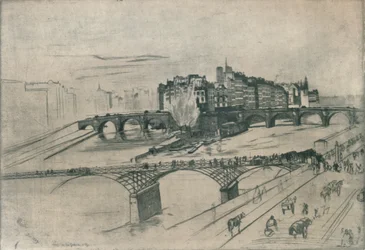 Die Île de la Cité, Paris, 1859, 1904