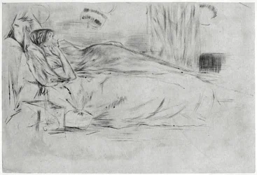 Das Modell, liegend, ca. 1864, 1904