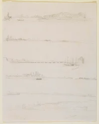 Der Rhein, in der Nähe von Worms und Oppenheim, 1858