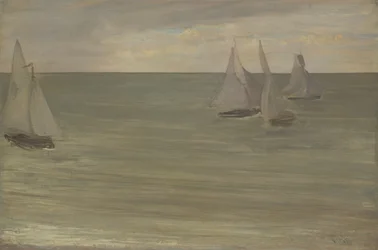 Trouville Grau und Grün, das Silberne Meer, 1865