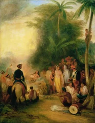 Suttee oder Witwenopfer Verbrennung