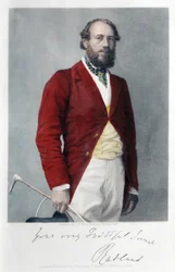Der 6. Herzog von Rutland in Jagdkleidung