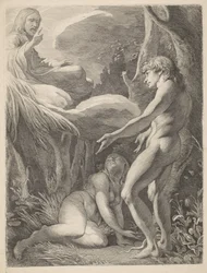 Die Entdeckung von Adam und Eva nach dem Sündenfall