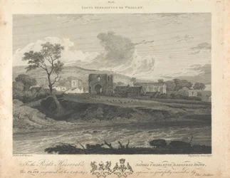 Fernsicht auf die Abtei von Whalley