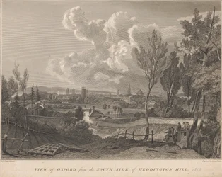 Blick auf Oxford von der Südseite des Heddington Hill