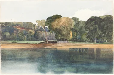 Landschaft mit Bäumen und Wasser