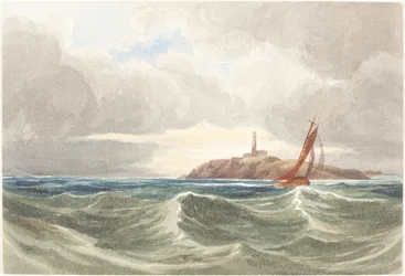 Meereslandschaft mit Leuchtturm