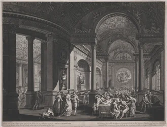 Fete Champetre, 9. Juni 1774 (Innenansicht des Speisesaals)