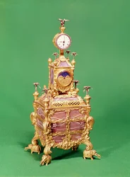 George III musikalische Tischuhr, ca. 1766