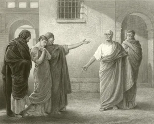 Volumnia tadelt Brutus und Sicinius