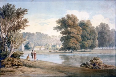 Allington Castle, in der Nähe von Maidstone, Kent, 19. Jahrhundert