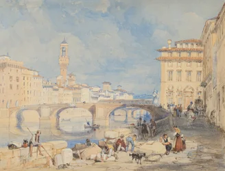 Ponte Santa Trinità, Florenz, vor 1832