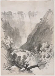 Skizzen zu Hause und im Ausland: Wasserfälle von Terni