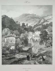Pittoreske und romantische Reisen im alten Frankreich. Auvergne: Wasserfälle von Thiers