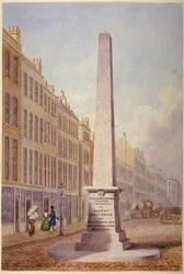 Denkmal an der Kreuzung von Farringdon Street und Fleet Street, City of London