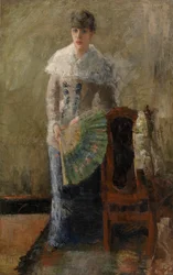 Dame mit Fächer
