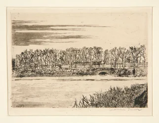 Die Brücke im Wald bei Ostende