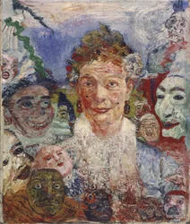Alte Dame mit Masken, 1889