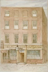 Das Mitre Tavern, Kaffeehaus und Hotel in Mitre Court, Fleet Street, City of London, 1850