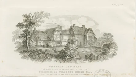 Shelton Old Hall (Stahlstich)