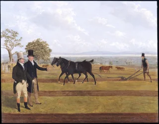 Sir Charles Morgan beim Castleton-Pflügen