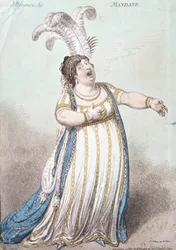 Eine Bravour-Arie, Mandane, veröffentlicht von Hannah Humphrey im Jahr 1801