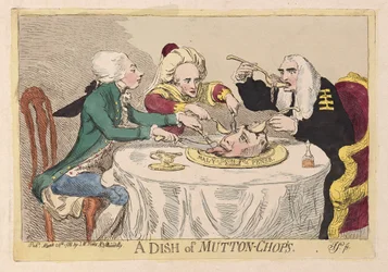 Ein Gericht Lammkoteletts, veröffentlicht 1788