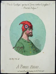 Ein Pariser Beau, veröffentlicht von Hannah Humphrey 1794