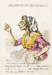 Billingsgate Eloquenz, veröffentlicht von Hannah Humphrey, 1795 (Detail)