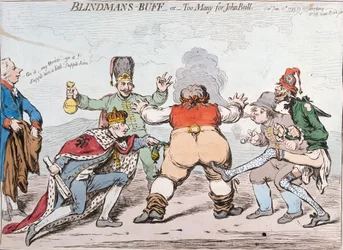 Blindekuh, oder zu viele für John Bull, veröffentlicht von Hannah Humphrey 1795