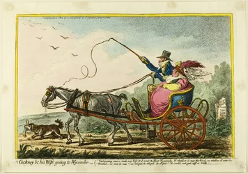 Cockney und seine Frau auf dem Weg nach Wycombe