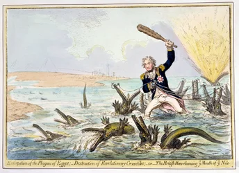 Ausrottung der Plagen Ägyptens, veröffentlicht von Hannah Humphrey, 1798