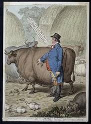 Fettes Vieh, veröffentlicht von Hannah Humphrey in 1802