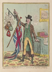 Verbesserung der Gewichte und Maße oder Sir John Seeclear entdeckt jedes Gleichgewicht jeder britischen Flagge, veröffentlicht 1798