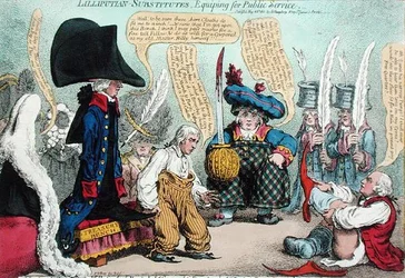 Lilliputian-Substitutes, Ausrüstung für den öffentlichen Dienst, veröffentlicht von Hannah Humphrey 1801