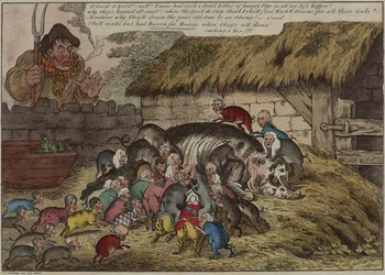 Mehr Schweine als Zitzen, oder die neue Wurf hungriger Grunzer, die John Bulls alte Sau zu Tode saugen, 9. Mai