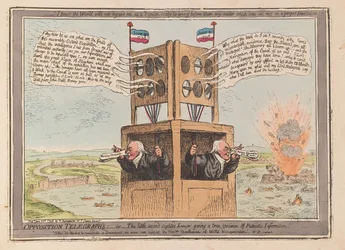 Oppositionstelegraphen oder der kleine hellsichtige Anwalt gibt ein wahres Beispiel patriotischer Information, veröffentlicht 1798