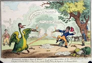 Patrioten entscheiden eine Ehrensache! oder Eine genaue Darstellung des Treffens, das am 2. Mai 1807 in Coombe Wood zwischen Little Paul dem Schneider und Sir Francis Goose stattfand, veröffentlicht von Hannah