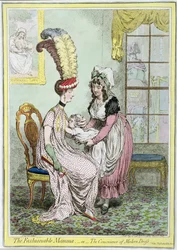 Die modische Mama oder Die Bequemlichkeit der modernen Kleidung, veröffentlicht 1796