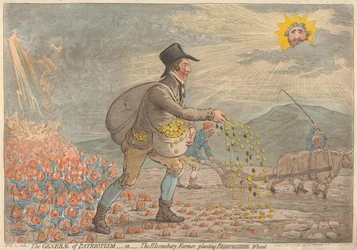 Der General des Patriotismus - oder - der Bloomsbury-Bauer beim Pflanzen von Bedfordshire-Weizen