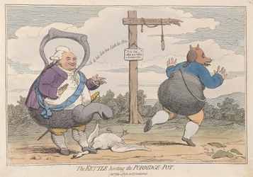 Der Kessel verhöhnt den Brei-Topf, veröffentlicht 1782