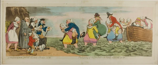 Die Landung von Sir John Bull und seiner Familie in Boulogne-sur-Mer