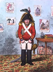 Der militärische Karikaturist, veröffentlicht von Hannah Humphrey 1799