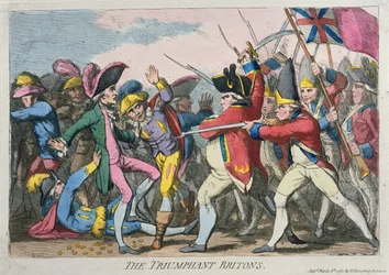 Die triumphierenden Briten, veröffentlicht von Hannah Humphrey, 1780